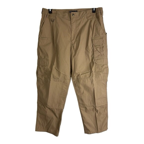 511 Tactical Pants Mens 38x30 Brown Cargo Straight Khakis Ripstop Tactical Twill - Picture 1 of 13